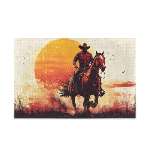 GOODOLD Cowboy-Puzzles für Erwachsene und Kinder, 1000 Teile, Holz-Puzzles, glückliche Familienspiele, ideal GOODOLD Cowboy-Puzzles für Erwachsene und Kinder, 1000 Teile, Holz-Puzzles, glückliche Familienspiele, ideal von GOODOLD