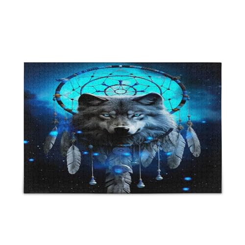 GOODOLD Dream Catcher Wolf Puzzles für Erwachsene und Kinder 1000 Teile, Holzpuzzles, Happy Family Games Ideal GOODOLD Dream Catcher Wolf Puzzles für Erwachsene und Kinder 1000 Teile, Holzpuzzles, Happy Family Games Ideal von GOODOLD