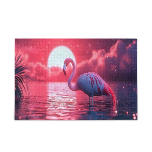 GOODOLD Dusk Flamingo Puzzles für Erwachsene und Kinder, 1000 Teile, Holzpuzzles, glückliche Familienspiele, ideal GOODOLD Dusk Flamingo Puzzles für Erwachsene und Kinder, 1000 Teile, Holzpuzzles, glückliche Familienspiele, ideal von GOODOLD