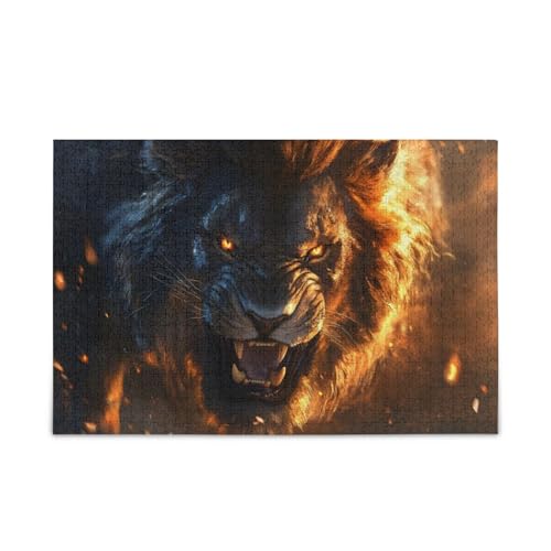GOODOLD Fierce Lion Puzzles für Erwachsene und Kinder, 1000 Teile, Holzpuzzles, glückliche Familienspiele, ideal GOODOLD Fierce Lion Puzzles für Erwachsene und Kinder, 1000 Teile, Holzpuzzles, glückliche Familienspiele, ideal von GOODOLD