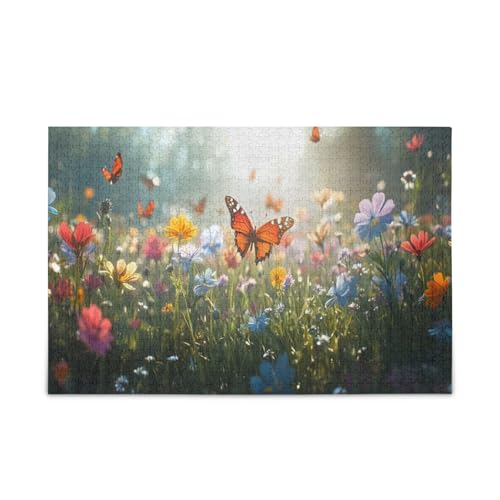 GOODOLD Frühlingslandschaftspuzzles für Erwachsene und Kinder, 1000 Teile, Holzpuzzles, glückliche Familienspiele, ideal von GOODOLD