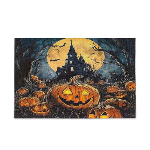 GOODOLD Gruselige Halloween-Muster-Puzzles für Erwachsene und Kinder, 1000 Teile, Holz-Puzzles, glückliche Familienspiele, ideal GOODOLD Gruselige Halloween-Muster-Puzzles für Erwachsene und Kinder, 1000 Teile, Holz-Puzzles, glückliche Familienspiele, ideal von GOODOLD