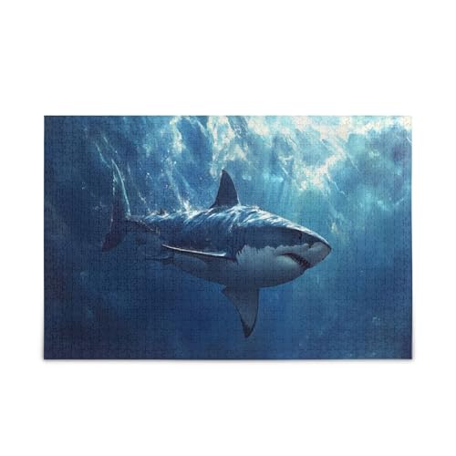 GOODOLD Haifischmuster-Puzzles für Erwachsene und Kinder, 1000 Teile, Holz-Puzzles, glückliche Familienspiele, ideal GOODOLD Haifischmuster-Puzzles für Erwachsene und Kinder, 1000 Teile, Holz-Puzzles, glückliche Familienspiele, ideal von GOODOLD