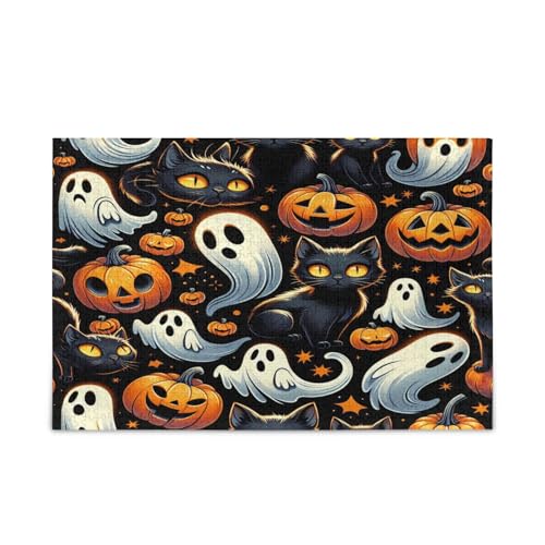 GOODOLD Halloween Black Cats Puzzles for Adults and Kids 1000 Pieces Wooden Jigsaw Puzzles, Happy Family Games Ideal GOODOLD Halloween Black Cats Puzzles for Adults and Kids 1000 Pieces Wooden Jigsaw Puzzles, Happy Family Games Ideal von GOODOLD