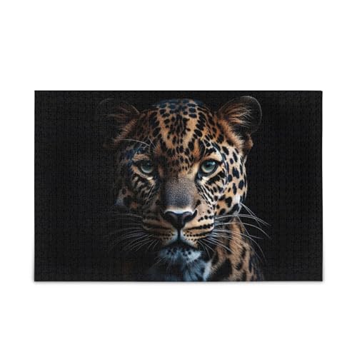 GOODOLD Leopard Portrait Puzzles für Erwachsene und Kinder, 1000 Teile, Holzpuzzles, Happy Family Games Ideal GOODOLD Leopard Portrait Puzzles für Erwachsene und Kinder, 1000 Teile, Holzpuzzles, Happy Family Games Ideal von GOODOLD