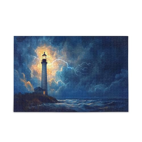 GOODOLD Leuchtturm-Puzzles für Erwachsene und Kinder, 1000 Teile, Holz-Puzzles, glückliche Familienspiele, ideal GOODOLD Leuchtturm-Puzzles für Erwachsene und Kinder, 1000 Teile, Holz-Puzzles, glückliche Familienspiele, ideal von GOODOLD