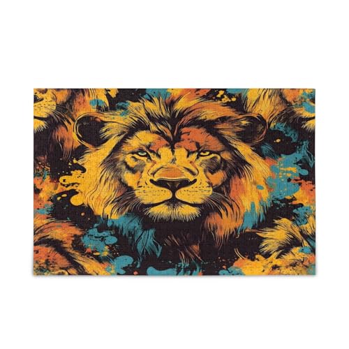 GOODOLD Löwen-Graffiti-Puzzles für Erwachsene und Kinder, 1000 Teile, Holz-Puzzles, glückliche Familienspiele, ideal GOODOLD Löwen-Graffiti-Puzzles für Erwachsene und Kinder, 1000 Teile, Holz-Puzzles, glückliche Familienspiele, ideal von GOODOLD