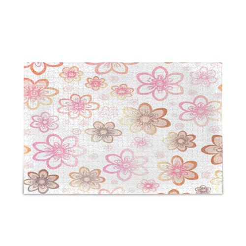 GOODOLD Lovely Tiny Flowers Puzzles for Adults and Kids 1000 Pieces Wooden Jigsaw Puzzles, Happy Family Games Ideal von GOODOLD