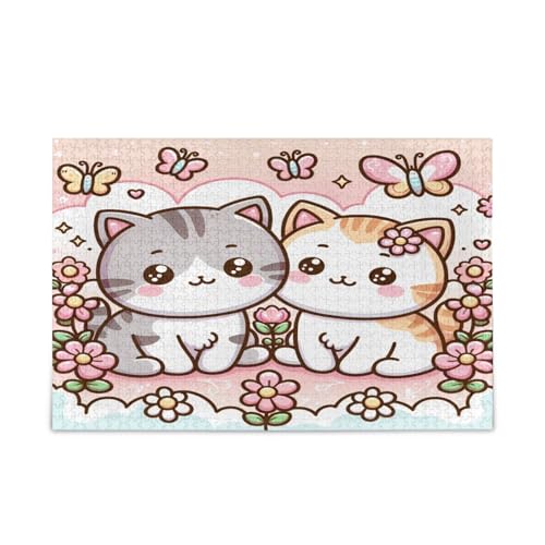 GOODOLD Niedliche Kawaii-Kätzchen-Puzzles für Erwachsene und Kinder, 1000 Teile, Holz-Puzzles, glückliche Familienspiele, ideal GOODOLD Niedliche Kawaii-Kätzchen-Puzzles für Erwachsene und Kinder, 1000 Teile, Holz-Puzzles, glückliche Familienspiele, ideal von GOODOLD