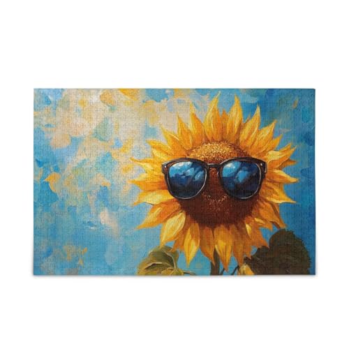 GOODOLD Niedliche Sonnenblumen-Puzzles für Erwachsene und Kinder, 1000 Teile, Holz-Puzzles, glückliche Familienspiele, ideal GOODOLD Niedliche Sonnenblumen-Puzzles für Erwachsene und Kinder, 1000 Teile, Holz-Puzzles, glückliche Familienspiele, ideal von GOODOLD