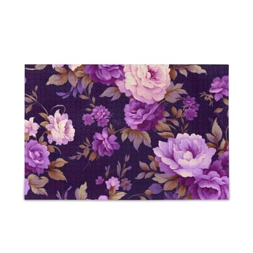 GOODOLD Purple Roses Puzzles for Adults and Kids 1000 Pieces Wooden Jigsaw Puzzles, Happy Family Games Ideal GOODOLD Purple Roses Puzzles for Adults and Kids 1000 Pieces Wooden Jigsaw Puzzles, Happy Family Games Ideal von GOODOLD