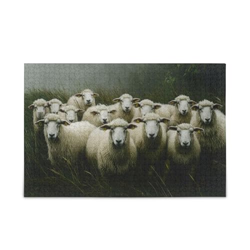 GOODOLD Schafe auf dem Gras Puzzles für Erwachsene und Kinder, 1000 Teile, Holzpuzzles, glückliche Familienspiele, ideal GOODOLD Schafe auf dem Gras Puzzles für Erwachsene und Kinder, 1000 Teile, Holzpuzzles, glückliche Familienspiele, ideal von GOODOLD