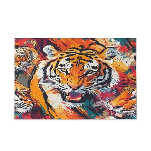 GOODOLD Tiger Graffiti Puzzles für Erwachsene und Kinder, 1000 Teile, Holzpuzzles, glückliche Familienspiele, ideal GOODOLD Tiger Graffiti Puzzles für Erwachsene und Kinder, 1000 Teile, Holzpuzzles, glückliche Familienspiele, ideal von GOODOLD