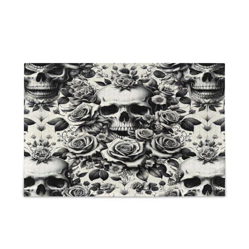 GOODOLD Totenköpfe und Rosen Puzzles für Erwachsene und Kinder, 1000 Teile, Holzpuzzles, glückliche Familienspiele, ideal GOODOLD Totenköpfe und Rosen Puzzles für Erwachsene und Kinder, 1000 Teile, Holzpuzzles, glückliche Familienspiele, ideal von GOODOLD