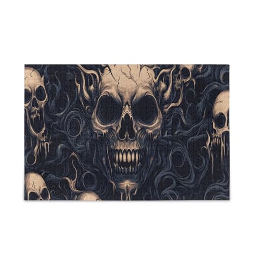 GOODOLD Totenkopf-Puzzles für Erwachsene und Kinder, 1000 Teile, Holz-Puzzles, glückliche Familienspiele, ideal von GOODOLD