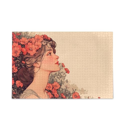 GOODOLD Vintage Woman Puzzles for Adults and Kids 1000 Pieces Wooden Jigsaw Puzzles, Happy Family Games Ideal GOODOLD Vintage Woman Puzzles for Adults and Kids 1000 Pieces Wooden Jigsaw Puzzles, Happy Family Games Ideal von GOODOLD