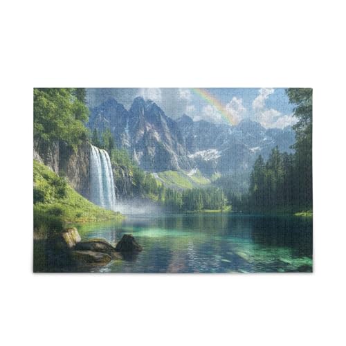 GOODOLD Wasserfall-Landschaftspuzzles für Erwachsene und Kinder, 1000 Teile, Holz-Puzzles, glückliche Familienspiele, ideal GOODOLD Wasserfall-Landschaftspuzzles für Erwachsene und Kinder, 1000 Teile, Holz-Puzzles, glückliche Familienspiele, ideal von GOODOLD