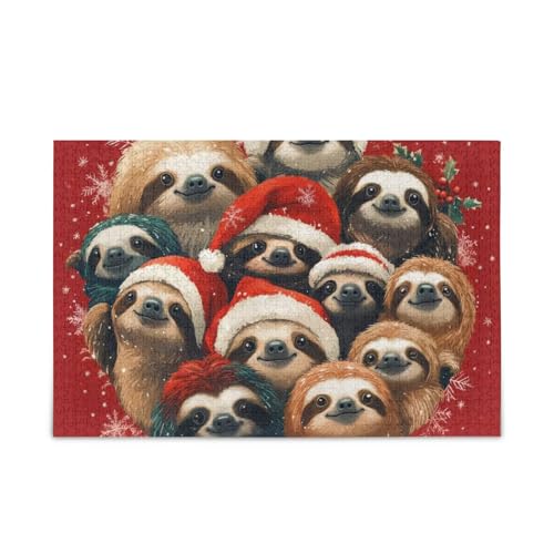 GOODOLD Weihnachts-Faultier-Puzzles für Erwachsene und Kinder, 1000 Teile, Holz-Puzzles, glückliche Familienspiele, ideal GOODOLD Weihnachts-Faultier-Puzzles für Erwachsene und Kinder, 1000 Teile, Holz-Puzzles, glückliche Familienspiele, ideal von GOODOLD