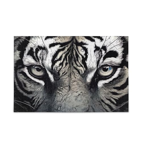 GOODOLD Weiße Tigeraugen-Puzzles für Erwachsene und Kinder, 1000 Teile, Holz-Puzzles, glückliche Familienspiele, ideal GOODOLD Weiße Tigeraugen-Puzzles für Erwachsene und Kinder, 1000 Teile, Holz-Puzzles, glückliche Familienspiele, ideal von GOODOLD