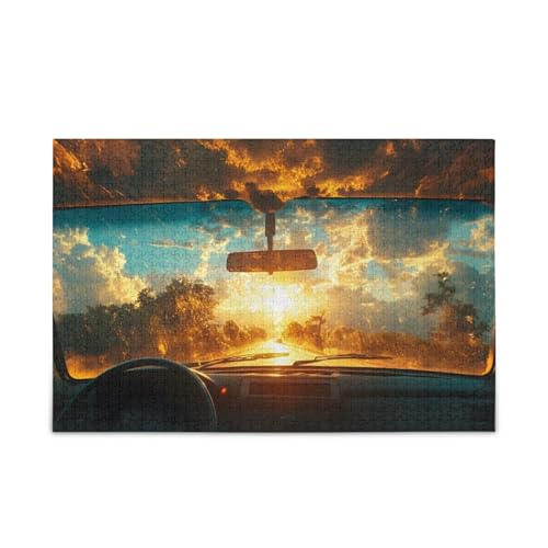 GOODOLD Windshield View Puzzles für Erwachsene und Kinder, 1000 Teile, Holzpuzzles, glückliche Familienspiele, ideal GOODOLD Windshield View Puzzles für Erwachsene und Kinder, 1000 Teile, Holzpuzzles, glückliche Familienspiele, ideal von GOODOLD