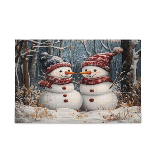 GOODOLD Zwei niedliche Schneemann-Puzzles für Erwachsene und Kinder, 1000 Teile, Holz-Puzzles, glückliche Familienspiele, ideal GOODOLD Zwei niedliche Schneemann-Puzzles für Erwachsene und Kinder, 1000 Teile, Holz-Puzzles, glückliche Familienspiele, ideal von GOODOLD