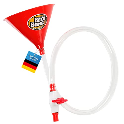 Bier-Bong Bier-Stürzer - Party-Trichter Getränke-Trichter Biertrichter mit Schlauch & Absperrhahn - JGA Saufmaschine Trinkspiel (Single) von GOODS+GADGETS