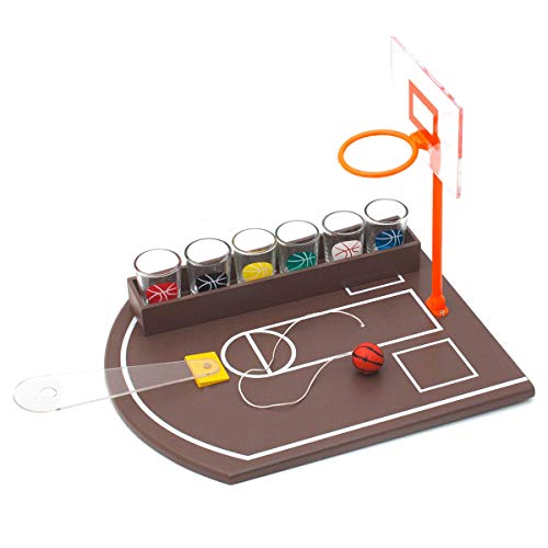 GOODS+GADGETS Partyspiel Basketball Trinkspiel Saufspiel mit 6 Schnapsgläsern von GOODS+GADGETS