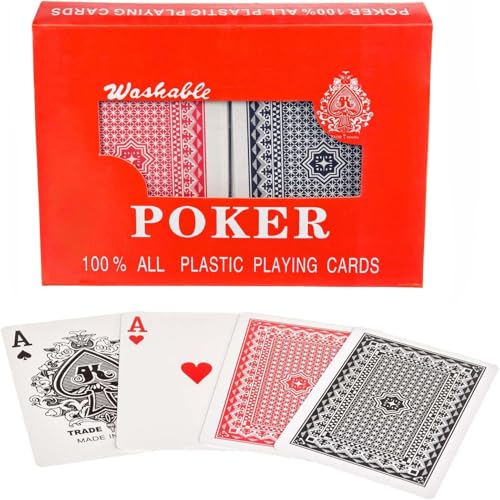 GOODS+GADGETS Royal 100% Plastik Poker-Karten Kunststoff-Karten Spielkarten Doppel-Deck Set (2X Deck Royal) von GOODS+GADGETS
