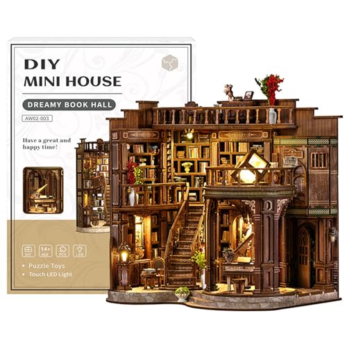 GOOGO Book Nook Kit, DIY Miniaturhaus Book Nook (Buchhalle) von GOOGO