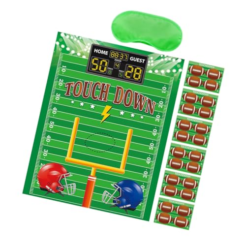 GOOHOCHY 1 Satz Rugby Themen Partyspiele Amerikanisches Football Spiel Poster Aufkleber Augenbinde Sport Party Zubehör für Fußball Mottoparty Deko und Aktivitäten GOOHOCHY 1 Satz Rugby Themen Partyspiele Amerikanisches Football Spiel Poster Aufkleber Augenbinde Sport Party Zubehör für Fußball Mottoparty Deko und Aktivitäten von GOOHOCHY