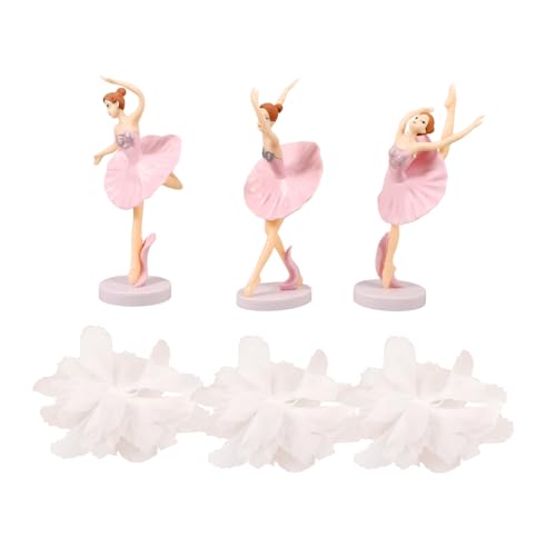 GOOHOCHY 1 Set 6 Stück Ballett-Mädchen-Ornamente, Ballett-Mädchen, Statue, Mädchen, Stehpuppe, Figuren, Geburtstag, Miniatur-Tänzerin, Geschenk, Ballett-Tänzerin, Auto, Braut, Damenbekleidung, von GOOHOCHY