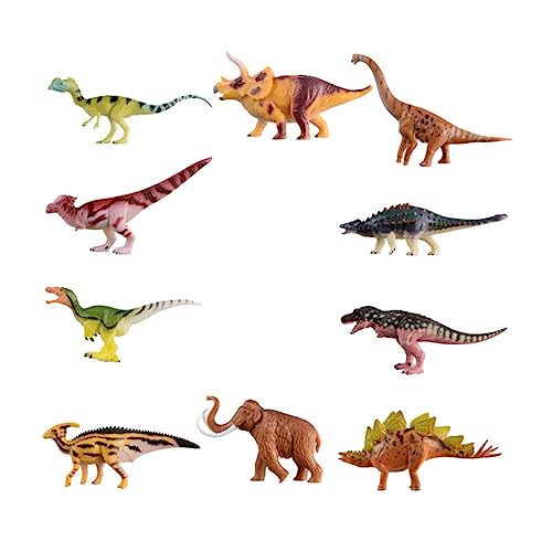 GOOHOCHY 10 Stück Teiliges Dinosaurier Figuren aus Kunststoff Simulierte Dinosaurier Modelle für Fördert Kreativität und Lernspaß über Dinosaurierwissen von GOOHOCHY