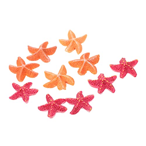 GOOHOCHY 10 Stück Teiliges Kleiner Seesterne aus Resin Mikro Landschaftsornament für Aquarien und Terrarien Lebendige Dekoration für Zuhause Büro und Cafés für Reptilienboxen und Mikro von GOOHOCHY