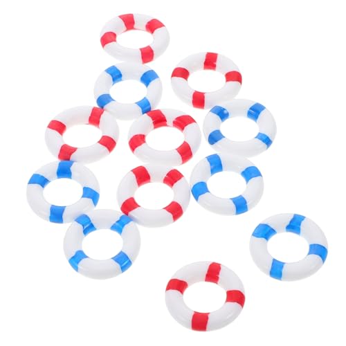 GOOHOCHY 12 Stück Miniature Schwimmring Leuchtenden Farben Dekorative Mini Schwimmringe für Puppenhaus Pool Party und Kinderzimmer Wiederverwendbare Ornamente für Niedliche Wohnaccessoires von GOOHOCHY