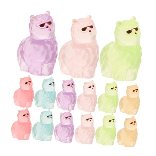 GOOHOCHY 18Stücke Harz Alpaka Figuren Mit Leuchtenden Sonnenbrillen Niedliche Dekoration Für Garten Puppenhaus Cupcake Topper Und Kreative DIY Projekte GOOHOCHY 18Stücke Harz Alpaka Figuren Mit Leuchtenden Sonnenbrillen Niedliche Dekoration Für Garten Puppenhaus Cupcake Topper Und Kreative DIY Projekte von GOOHOCHY