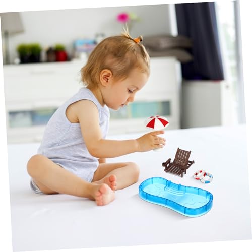 GOOHOCHY 1Satz Miniatur Schwimmbad für Puppenhaus mit Mini Schwimmring und Strandstuhl Kinderspielzeug für Kreative Robuste und Sichere GOOHOCHY 1Satz Miniatur Schwimmbad für Puppenhaus mit Mini Schwimmring und Strandstuhl Kinderspielzeug für Kreative Robuste und Sichere von GOOHOCHY