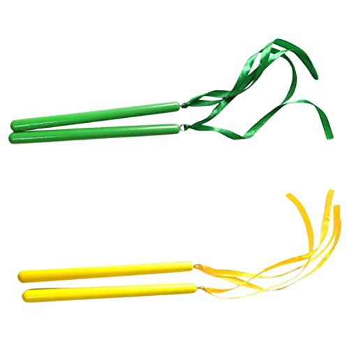 GOOHOCHY 2 Paare Farbrhythmus-Stick Stöcke Musical Schlagzeug kinderinstrumente musikinstrumente Musikstick kinderspielzeug Percussion-Instrument-Stick musikalische Werkzeuge Holz von GOOHOCHY