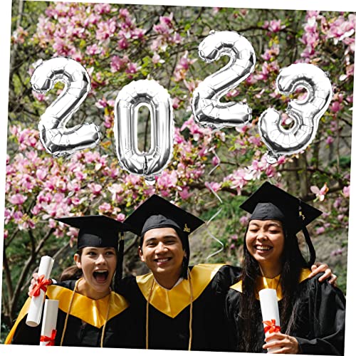 GOOHOCHY 2 Sätze Graduation Party Luftballons Silber Prom Aluminiumfolie Dekoration für Feier Klassenzimmer Abschluss Ballon Accessory Decorative Balloon Celebrative Balloon GOOHOCHY 2 Sätze Graduation Party Luftballons Silber Prom Aluminiumfolie Dekoration für Feier Klassenzimmer Abschluss Ballon Accessory Decorative Balloon Celebrative Balloon von GOOHOCHY