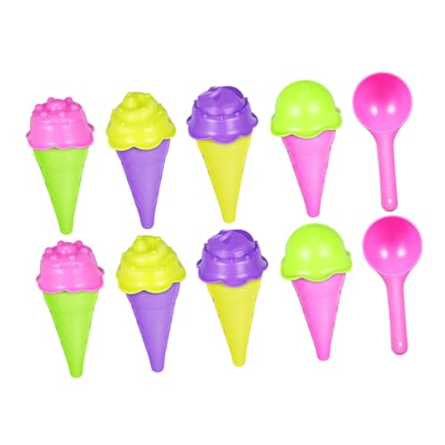 GOOHOCHY 2 Sätze Sandspielzeug Eiscreme Molds Leicht Tragbar Für Indoor Outdoor Sommer Strand Kreatives Sandkasten Sicher Glatt Kunststoff von GOOHOCHY