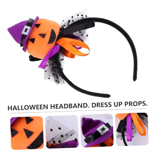 GOOHOCHY 2 Stück Halloween Haarreif Kürbis und Spinnennetz Lustiger Kopfschmuck für Erwachsene und Dekorativer Haarreifen für Halloween Party und Festival Bequeme Headwear von GOOHOCHY