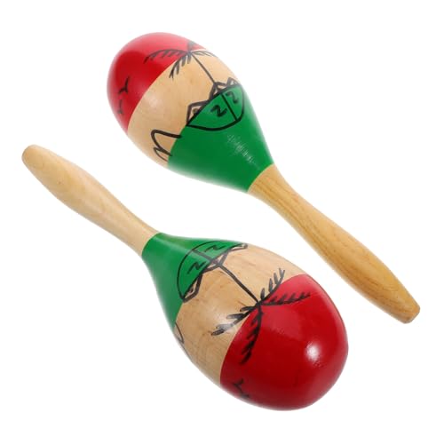 GOOHOCHY 2 Stück Holzmaracas für Teiliges Sicheres und Langlebiges Musikinstrument Musikalischen Entwicklung und Rhythmusliebe für Montessori und Frühe Musikbildung von GOOHOCHY