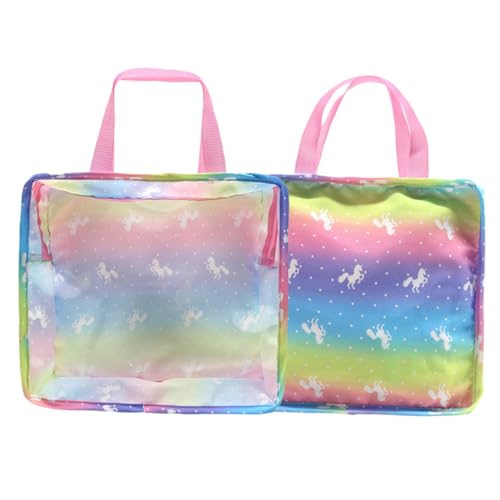 GOOHOCHY 2 Stück Niedliche Einhorn Puppentasche Handliche Aufbewahrungstasche für Puppenzubehör Reisebeutel mit Cartoon Motiv und Platzsparend für Puppenkleidung GOOHOCHY 2 Stück Niedliche Einhorn Puppentasche Handliche Aufbewahrungstasche für Puppenzubehör Reisebeutel mit Cartoon Motiv und Platzsparend für Puppenkleidung von GOOHOCHY