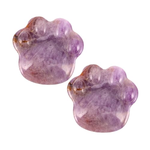 GOOHOCHY 2 Stück Pfotenform-kristall – Amethyst-kristall-schnitzsteinfigur, Edelstein-Ornament Für Selbstgemachten Schmuck, Halskette, Schreibtisch, Bücherregal Und Heimdekoration GOOHOCHY 2 Stück Pfotenform-kristall – Amethyst-kristall-schnitzsteinfigur, Edelstein-Ornament Für Selbstgemachten Schmuck, Halskette, Schreibtisch, Bücherregal Und Heimdekoration von GOOHOCHY