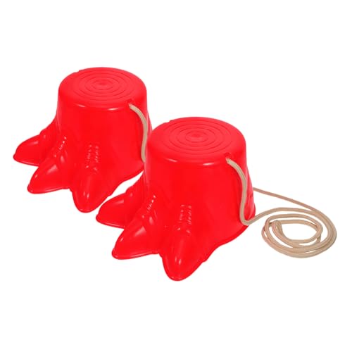 GOOHOCHY 2 Stück Stelzenschuhe Outdoor Rot mit Seil Balance und Koordinationstraining Stabiles Kunststoff Krallen Design für Garten und Spielplatz Fördert Motorische Fähigkeiten GOOHOCHY 2 Stück Stelzenschuhe Outdoor Rot mit Seil Balance und Koordinationstraining Stabiles Kunststoff Krallen Design für Garten und Spielplatz Fördert Motorische Fähigkeiten von GOOHOCHY