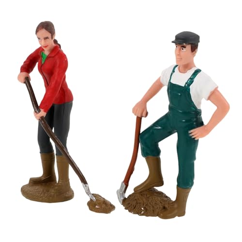 GOOHOCHY 2 Stück Teiliges Miniatur Bauern Figuren Realistische Farmarbeiter Modelle Detailreiche Sandtisch Dekoration Indoor Sammlerfiguren für Büro Regal GOOHOCHY 2 Stück Teiliges Miniatur Bauern Figuren Realistische Farmarbeiter Modelle Detailreiche Sandtisch Dekoration Indoor Sammlerfiguren für Büro Regal von GOOHOCHY