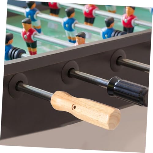 GOOHOCHY 2 Stück Tischkicker Holzgriffe Achtkantgriff Stabile Griffe für Mini Fußballtisch Spiele Zubehör Robuste Tischfußball Griffe aus Langlebigem von GOOHOCHY
