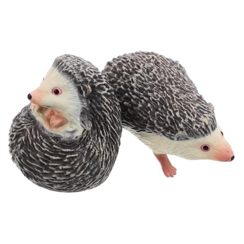 GOOHOCHY 2 Stücke Miniatur Igel Figuren aus Realistische Wildtier Modelle für DIY Feengarten Deko Kuchenaufsätze Partygeschenke Kleine Tierfiguren für Kreative Landschaften von GOOHOCHY