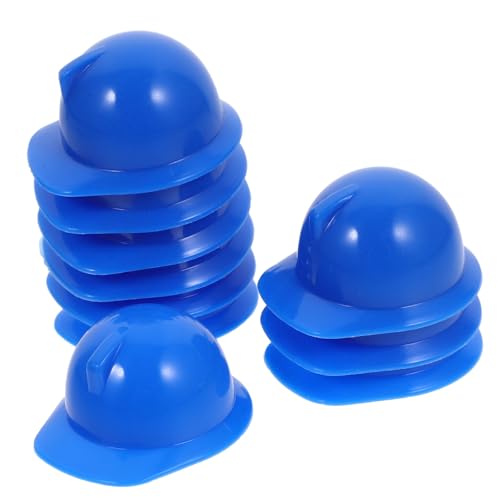 GOOHOCHY 20 Stck Miniatur Puppen Bauhelme Realistische Sicherheitshelme für Puppen Outfit Blau von GOOHOCHY