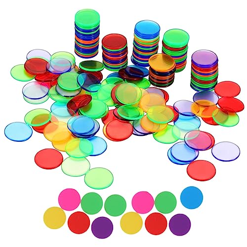 GOOHOCHY 200 Stück Bunte Plastikspielchips für Bingo und Poker Transparente und Solide Farben Langlebige Wiederverwendbare Spielmünzen für Lernspiele und Glücksspielzubehör GOOHOCHY 200 Stück Bunte Plastikspielchips für Bingo und Poker Transparente und Solide Farben Langlebige Wiederverwendbare Spielmünzen für Lernspiele und Glücksspielzubehör von GOOHOCHY