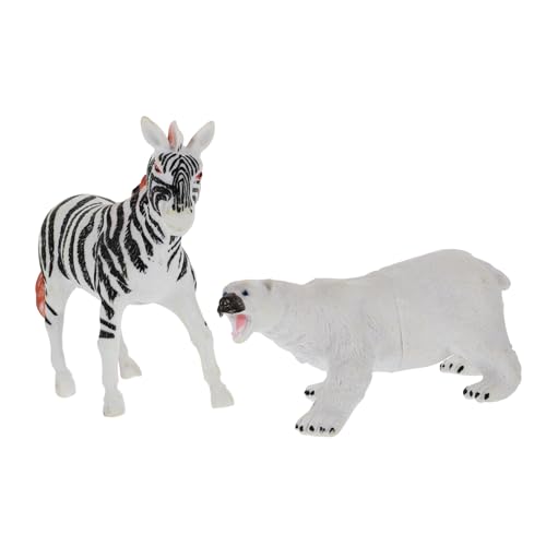 GOOHOCHY 2pcs Kunststoff Zebra Eisbärenskulptur Figur Desktop Tierfigur GOOHOCHY 2pcs Kunststoff Zebra Eisbärenskulptur Figur Desktop Tierfigur von GOOHOCHY